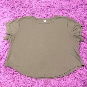 UltraLite Cropped Rib-Knit T-Shirt for Women